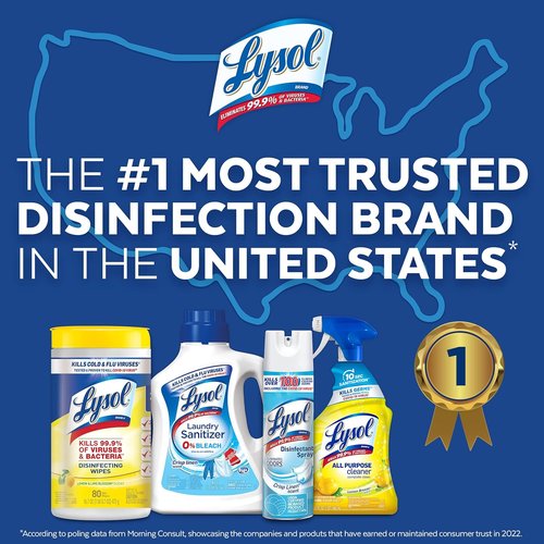 Lysol Disinfectant Wipes - Multi-Surface Antibacterial Cleaning Wipes | Crisp Linen, 80 Count