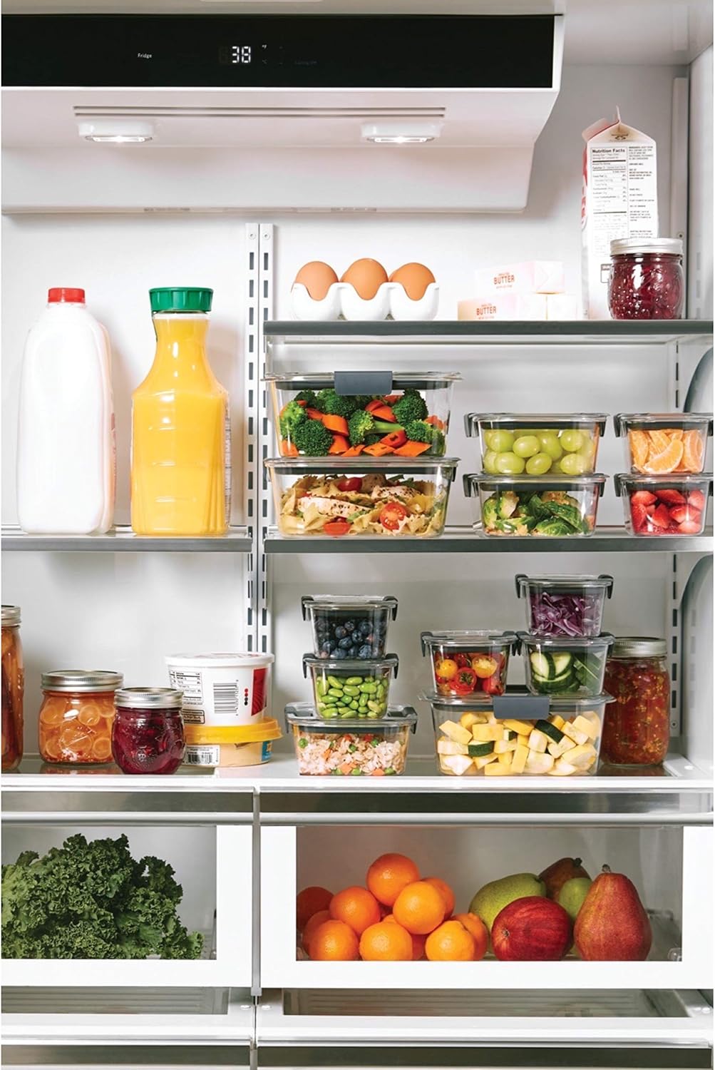 Rubbermaid Brilliance Food Storage Containers - Leak-Proof & Airtight Lids | Set of 5