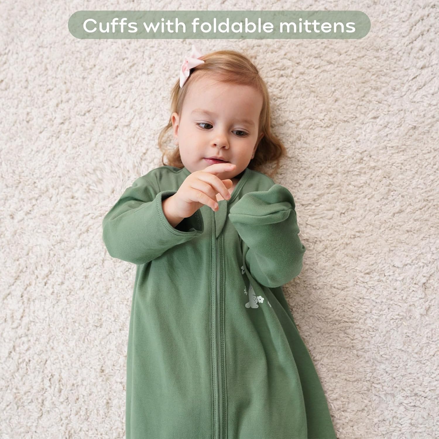 Yoofoss Baby Sleep Sack - 100% Cotton Long Sleeve Wearable Blanket | 0.5 Tog for Infants 6-12 Months