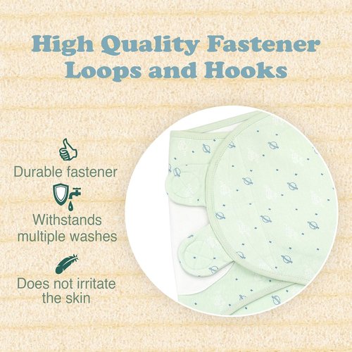 Bublo Baby Swaddles - 3-Pack Infant Sleep Sacks for Newborn Boys | Adjustable Organic Cotton Wraps