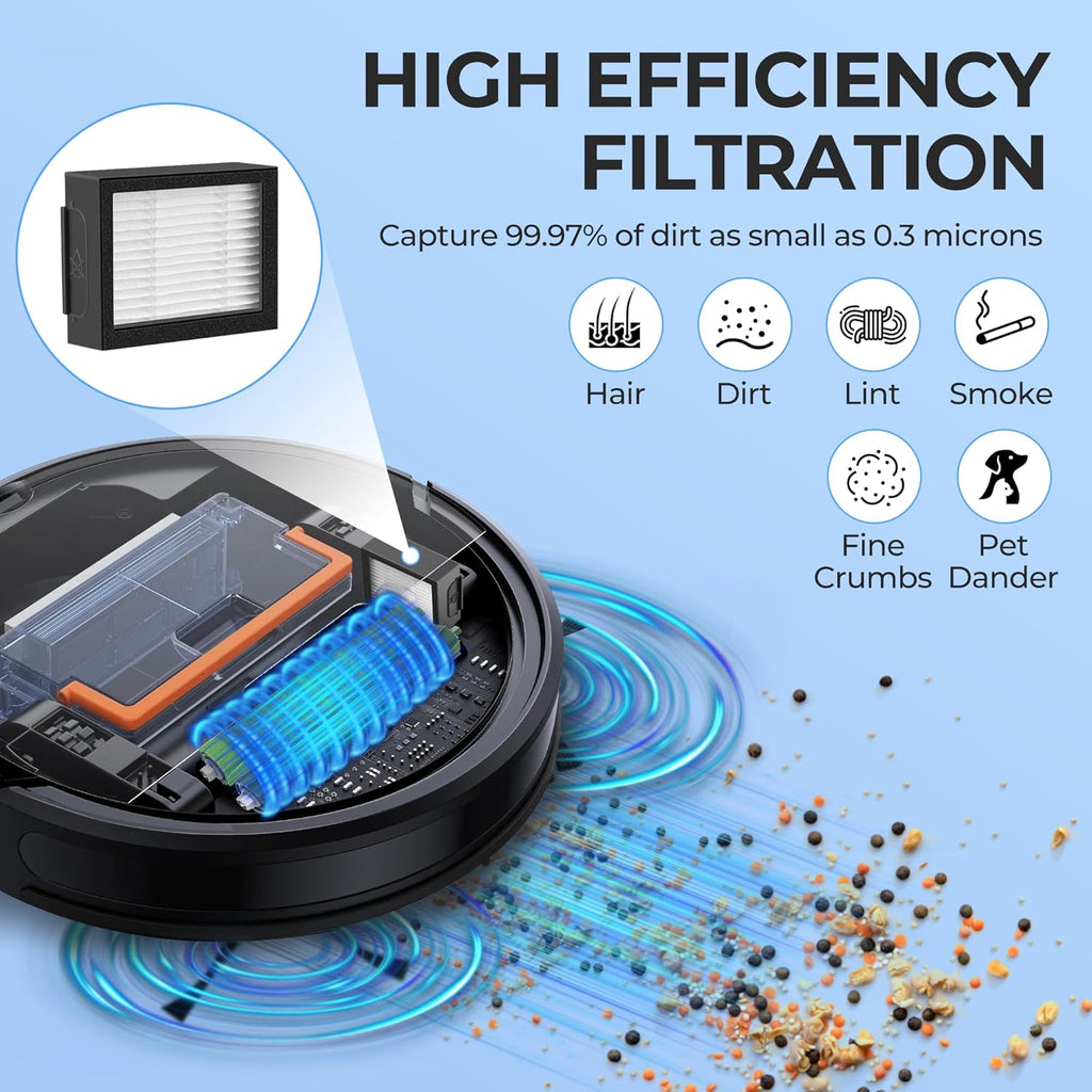 Roomba - High Efficiency Filter Replacement for E, I & J Series | 6 Pack + Cleaning Brush
