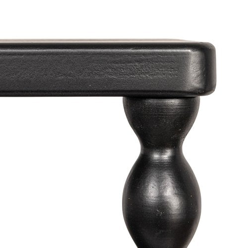 Creative Co-Op Bobbin Leg Rectangle Wood Accent Table, Black