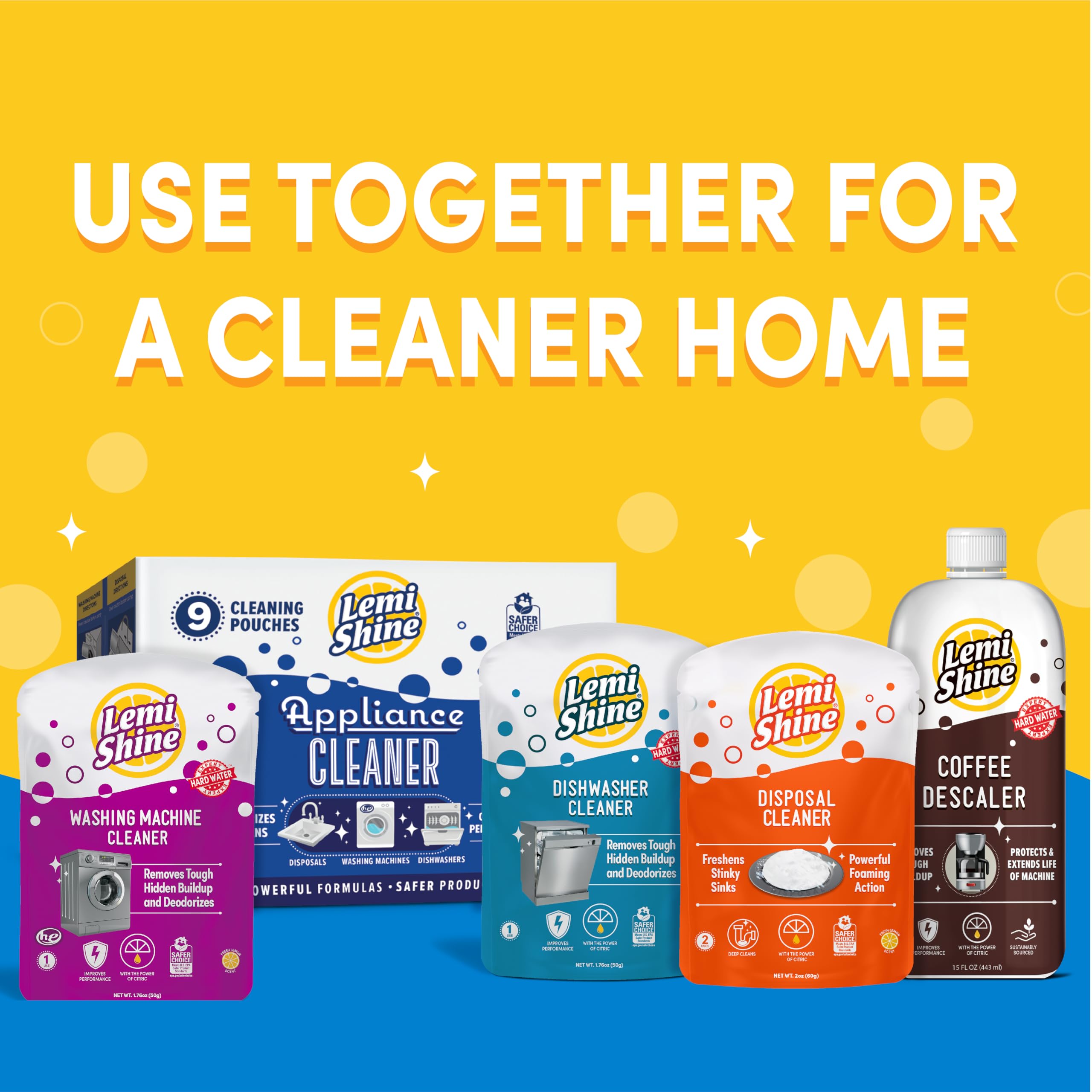 Lemi Shine Coffee Descaler - Food-Grade Citric Acid Coffee Maker Cleaner for Nespresso, Keurig, and More - 15 oz