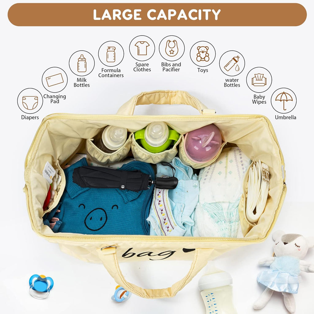 PeraBella Mommy Bag - Stylish Diaper Tote for Hospital & Maternity | Versatile & Spacious Design