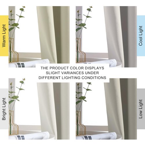 NICETOWN Blackout Curtain for Patio Sliding Door - Grommet Extra Wide Sliding Door Curtains Room Darkening Weighted Drape for Living Room/Patio (Natural, W100 x L84, 1 Panel)