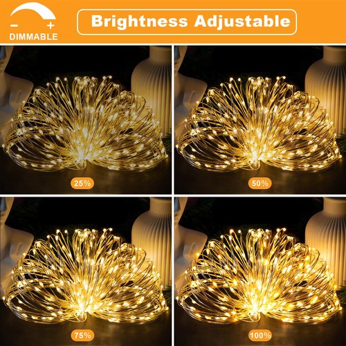 Fairy Lights Battery Operated, 2 Pack 20FT 60 LED Twinkle Lights with Remote Timer, Silver Wire String Lights Mini Fairy Lights for Bedroom Christmas Tree Party Wedding Indoor Outdoor(Warm White)