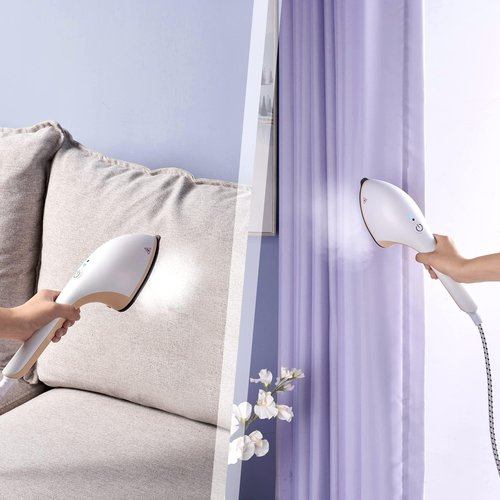 ZOKEZ Handheld Steamer for Clothes, 1500W Extra Large Soleplate, 330ml Detachable Tank, 2-in-1 Horizontal & Vertical Use, Fabric Wrinkles Remover, No Water Leak and Auto-Off