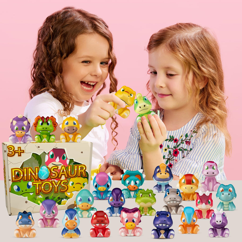 DMIGHT Party Favors for Kids 24PCS Dinosaur Squishy Toys,Goodie Bag Stuffers, Pinata Stuffers,Birthday Gifts for Boys & Girls,Treasure Chest Prizes,Classroom Prizes for Kids (Dinosaur) (Dinosaur)
