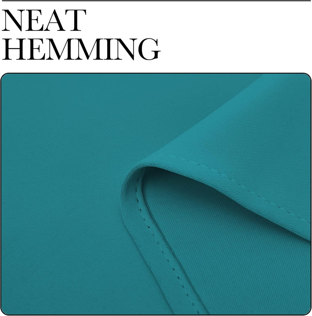 NICETOWN Blackout Curtains - Thermal Insulated Room Darkening Panels, 95 Inch Length, Peacock Teal (Set of 2)