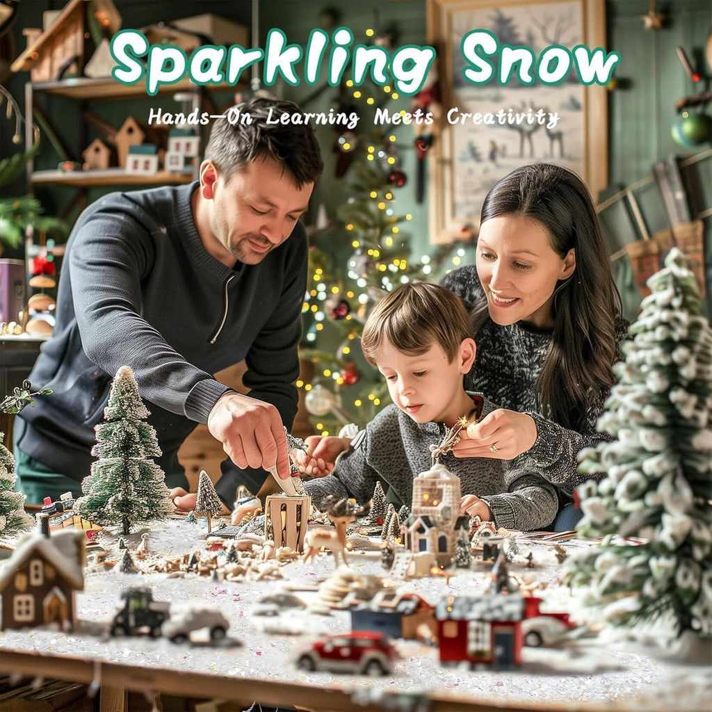 Sukh Fake Snow for Crafts - 7 Oz Instant White Snow for Holiday Decor & Christmas Displays