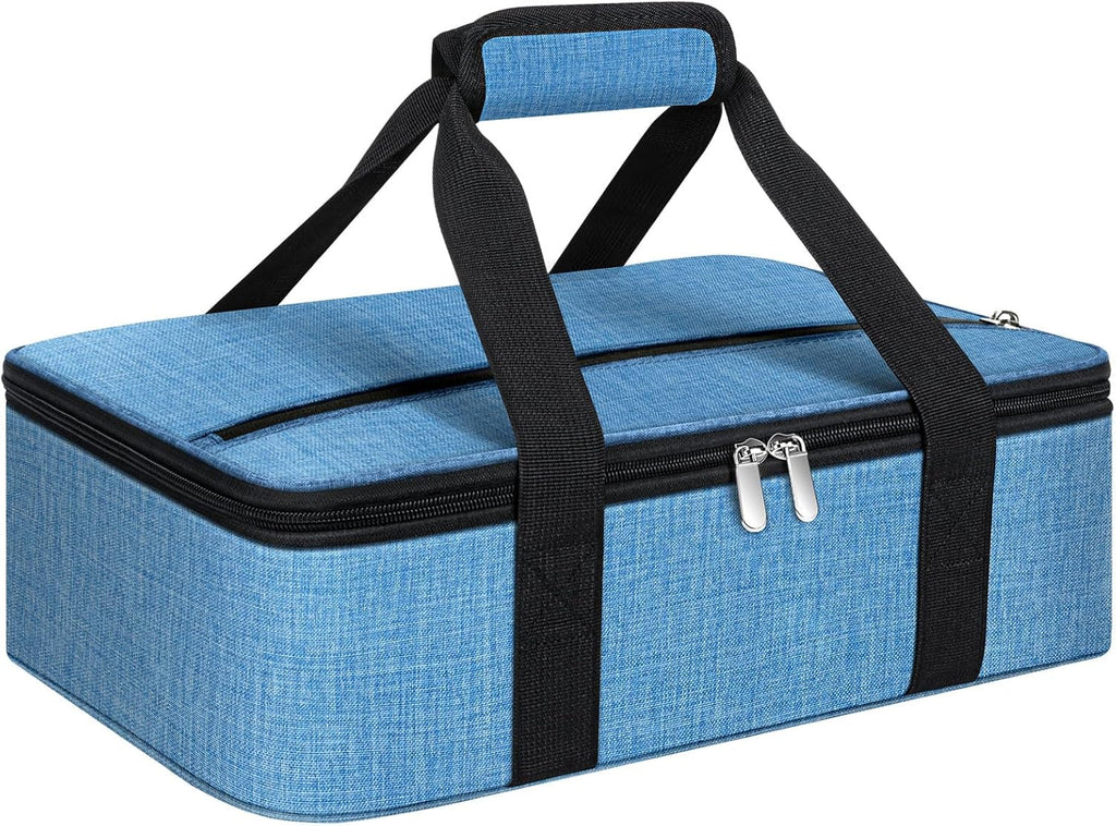 Skiennix Insulated Casserole Carrier - Portable Hot & Cold Food Tote for Potlucks | Fits 9" x 13" Dish - Azure