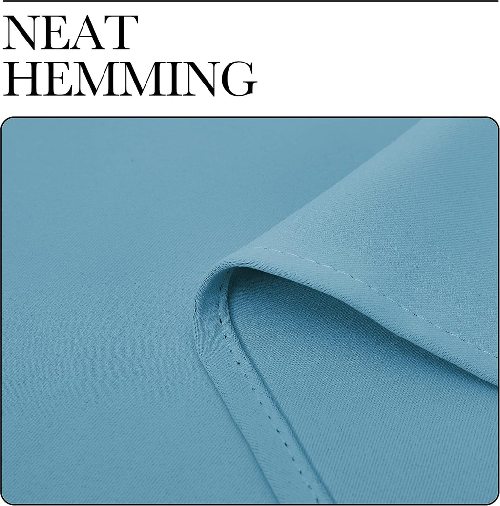 NICETOWN Teal Blue Blackout Curtains - 96-Inch Thermal Insulated Drapes for Large Windows | 2 Panels, 55" Wide