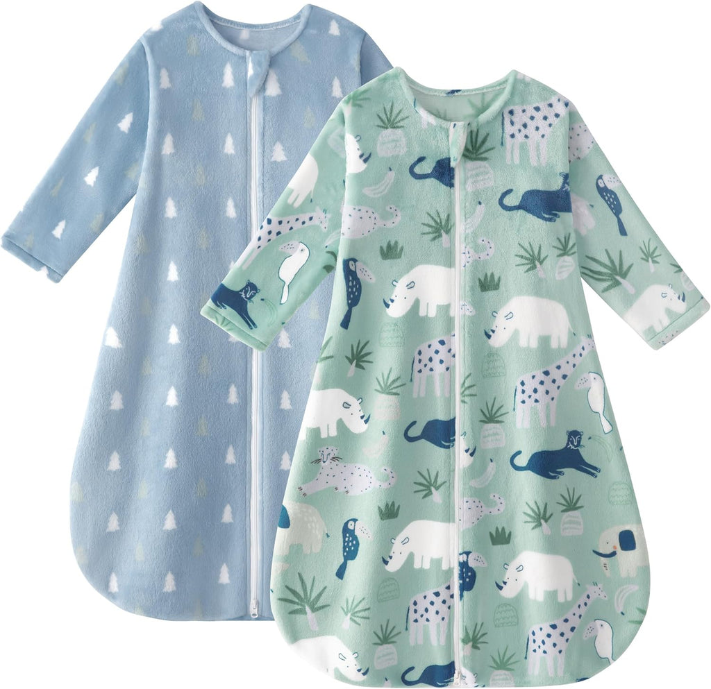 Yoofoss Baby Sleep Sack - Long Sleeve 1.5 Tog Fleece Wearable Blanket for 12-18 Months | Soft & Warm