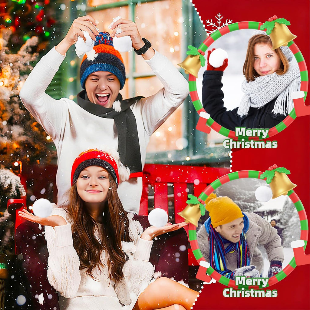 Skiennix 50 Pcs Fake Snow Balls - Soft Plush 2.4 Inch Indoor/Outdoor Winter Decor & Party Supplies
