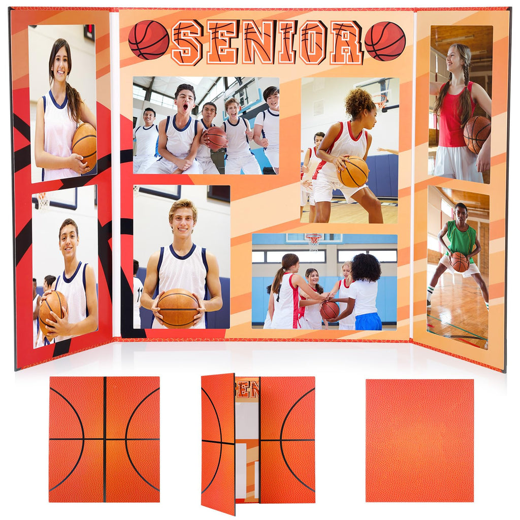 Dunzoom Basketball Senior Night Gifts Basketball Picture Frame for 4x6 Photographs 8 Photo 2026 Senior Night Picture Frame Graduation Gifts for Sport Theme Party Favors Supplies