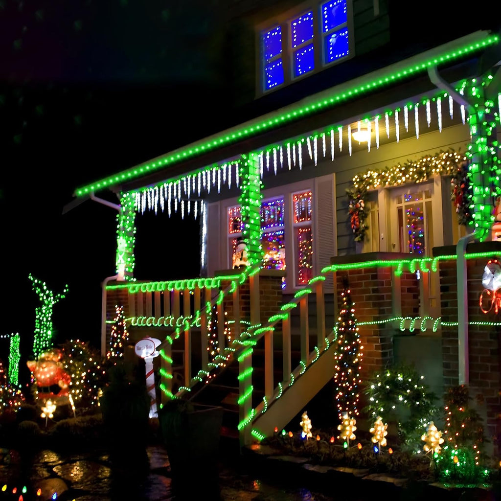 Skiennix 150ft LED Rope Lights - Waterproof & Flexible Tube Lights with 8 Modes | Green for Outdoor & Indoor Decor