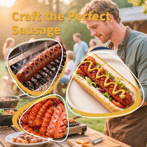 Luvan Hot Dog Cutter Criss Cross – Hot Dog Slicer Tool with One-Touch Release and Handle Food-Grade Stainless Steel Blade Sausage Cutter for BBQ, Grilling, Picnics, Outdoor Cooking, Kitchen & Backyard