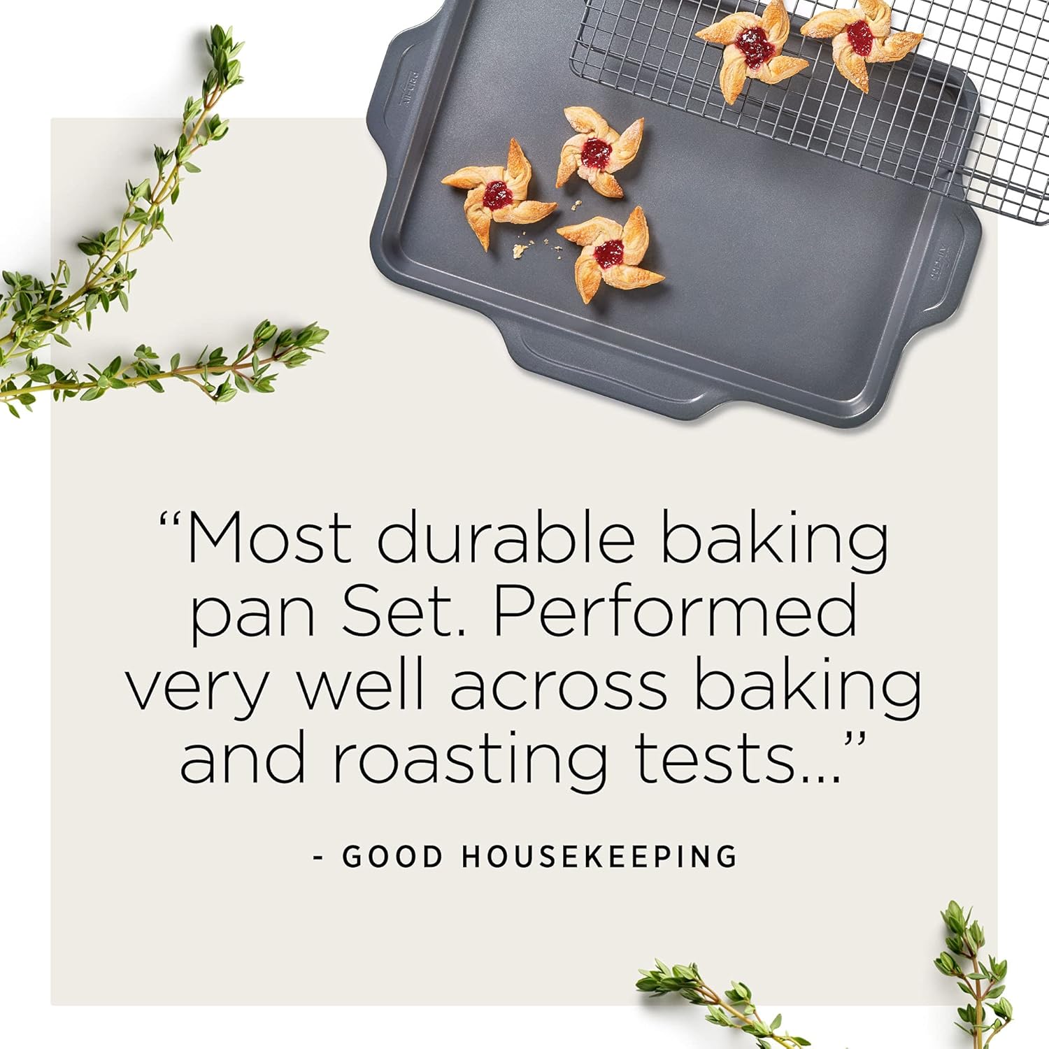 All-Clad Pro-Release Nonstick Bakeware Set - 5-Piece Oven Safe Set | Includes Cookie Sheet, Muffin Pan & More