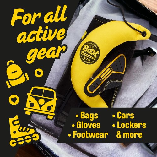 Boot Bananas Eco Travel Deodorisers | Light Weight, Sustainable, Reusable Sports Shoe & Glove Deodorizer Odour Neutralizer & Air Purifier | Eco-Conscious | Lasts up to 12 Months | 1 Pair