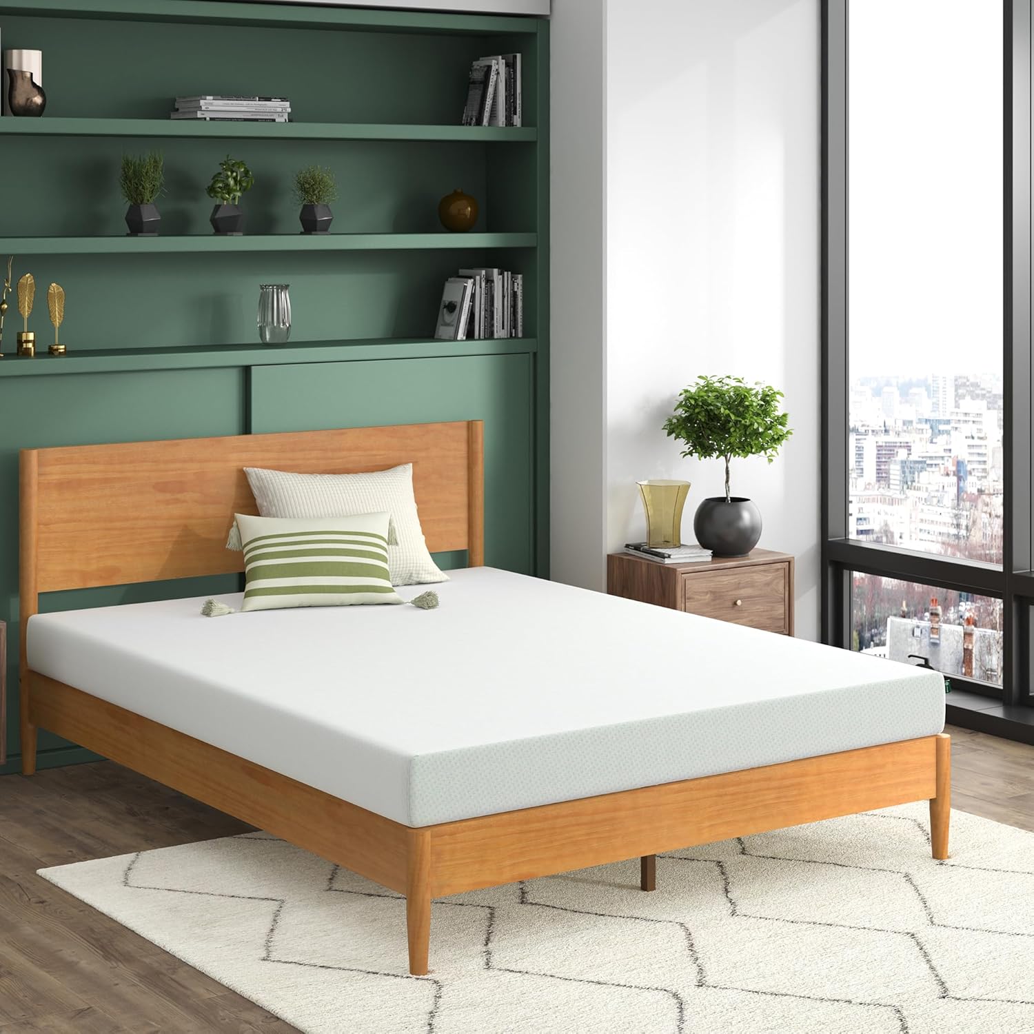 Zinus 6 Inch Green Tea Memory Foam Mattress - Full Size, Fiberglass-Free, CertiPUR-US Certified, Custom Contour Support
