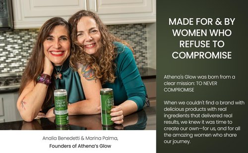 Athena's Glow Vitality Drink, Green Tea with Collagen & Magnesium, 100mg Natural Caffeine, 40 Calories, 12oz Cans, Superdrink Variety Pack (All 4 Flavors), 24-Pack