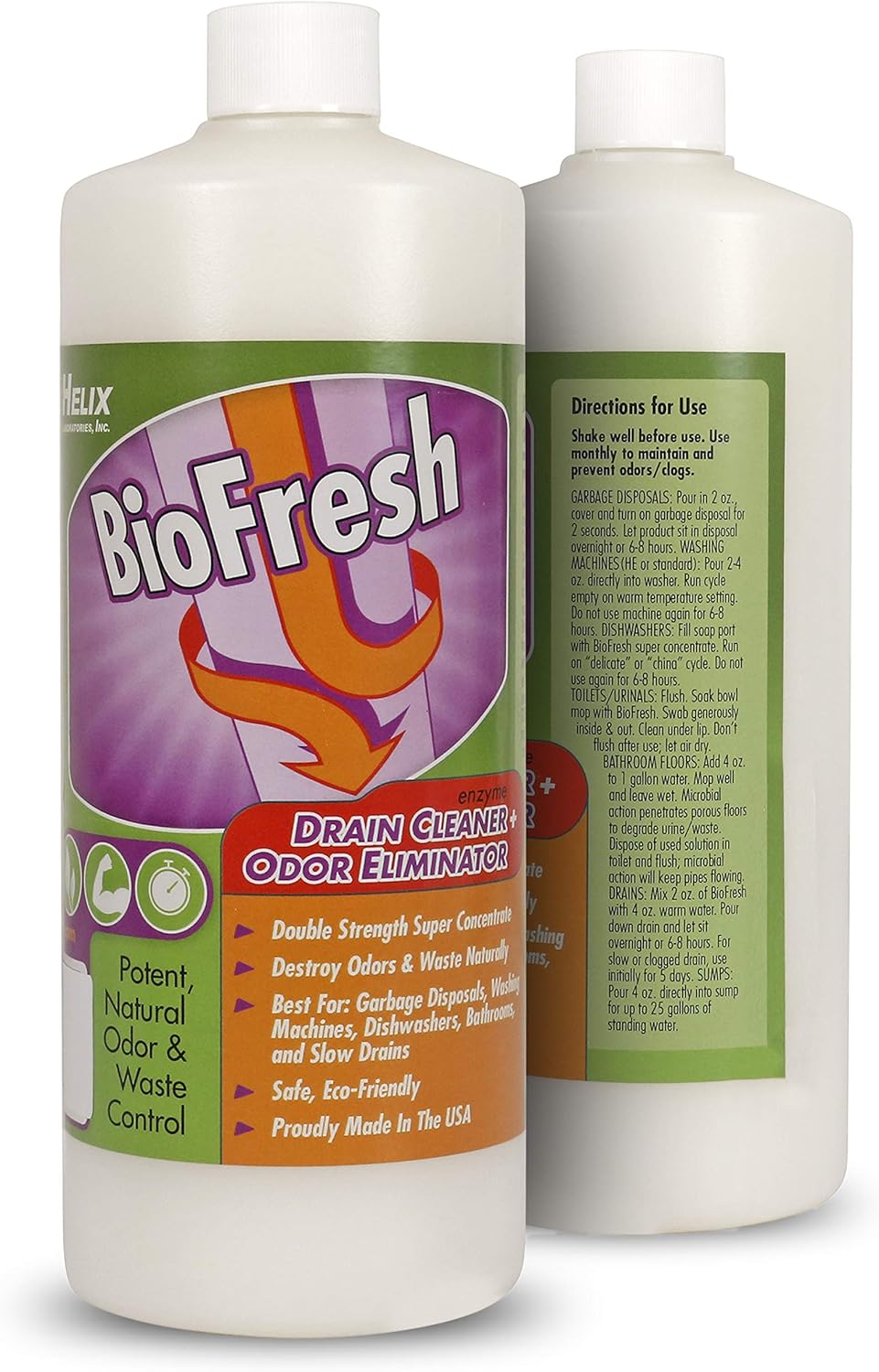 Skiennix Enzyme Drain Cleaner & Deodorizer - Eliminate Odors in Sinks, Showers & Septic Systems | 32oz