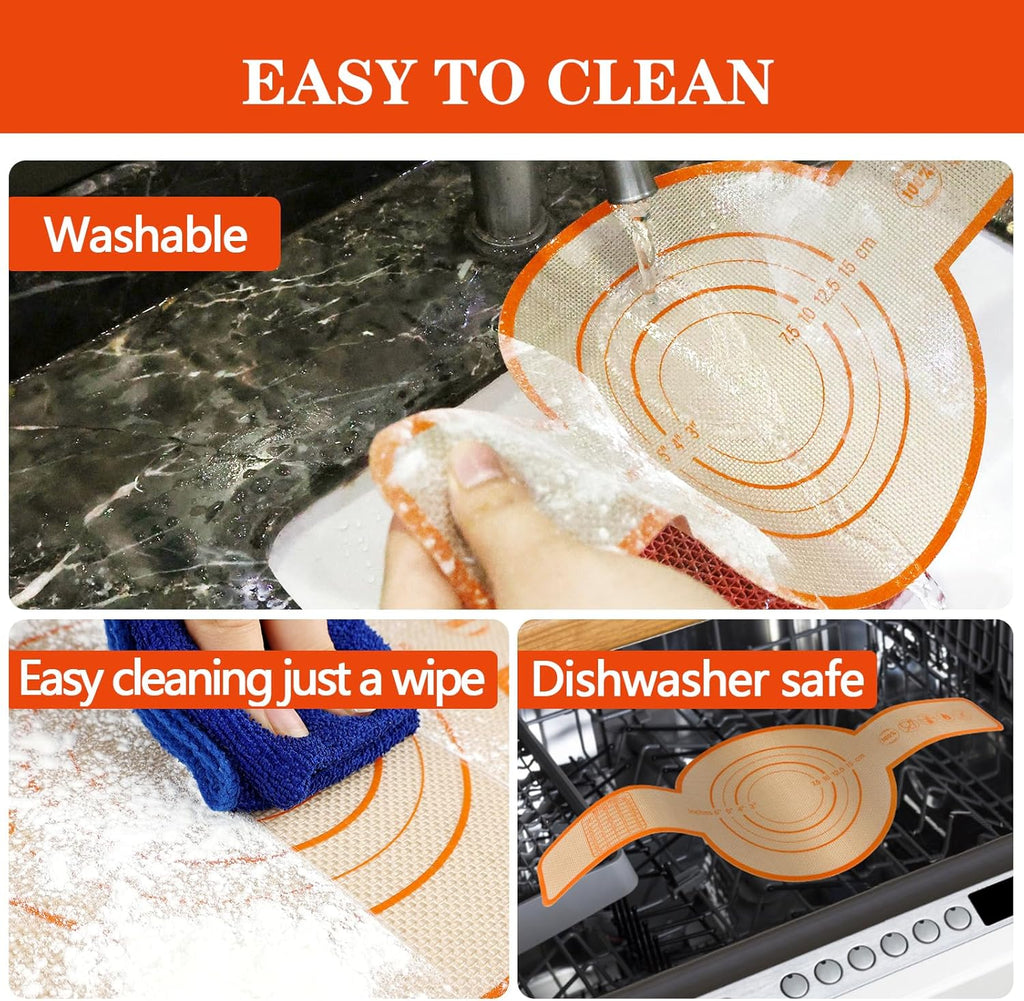 UBeesize Silicone Bread Sling - Reusable Non-Stick Baking Mat for Dutch Oven | 2-Pack with Extra Long Handles