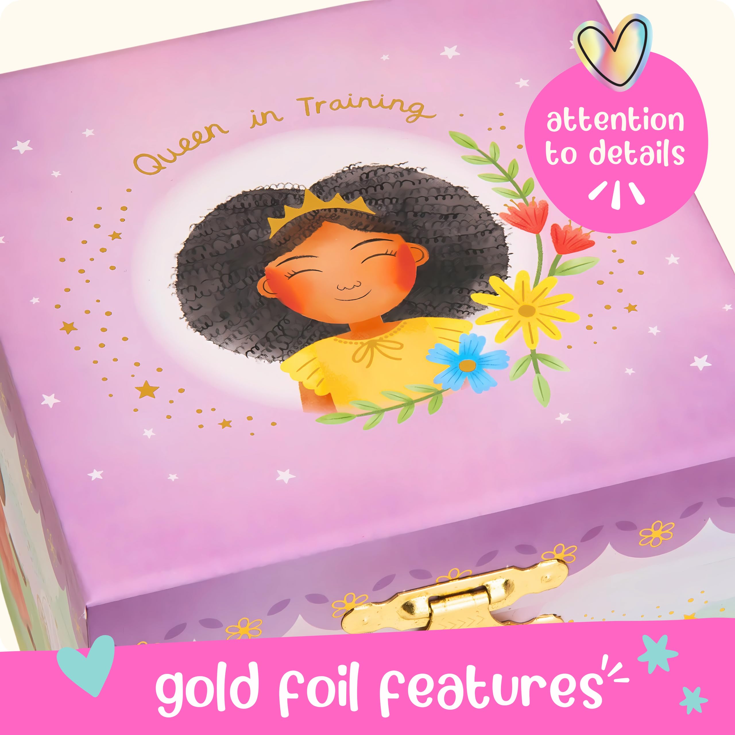 Giggle & Honey® Musical Ballerina Kids Jewelry Box - Girls Jewelry Box with Mirror, Ballerina Toys for Girls Age 4-6