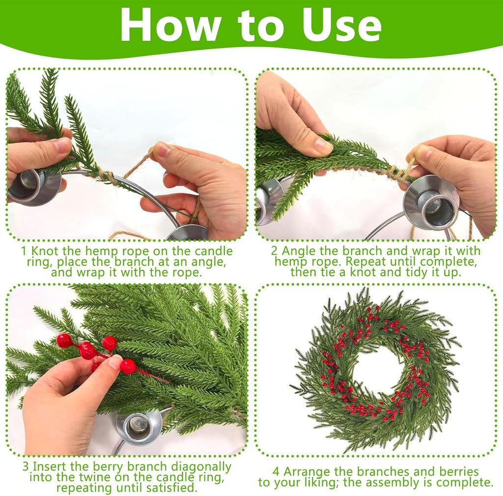 Skiennix Christmas Advent Wreath Ring Set - 5 Candle Holders for Traditional Holiday Decor | Home & Church Centerpiece
