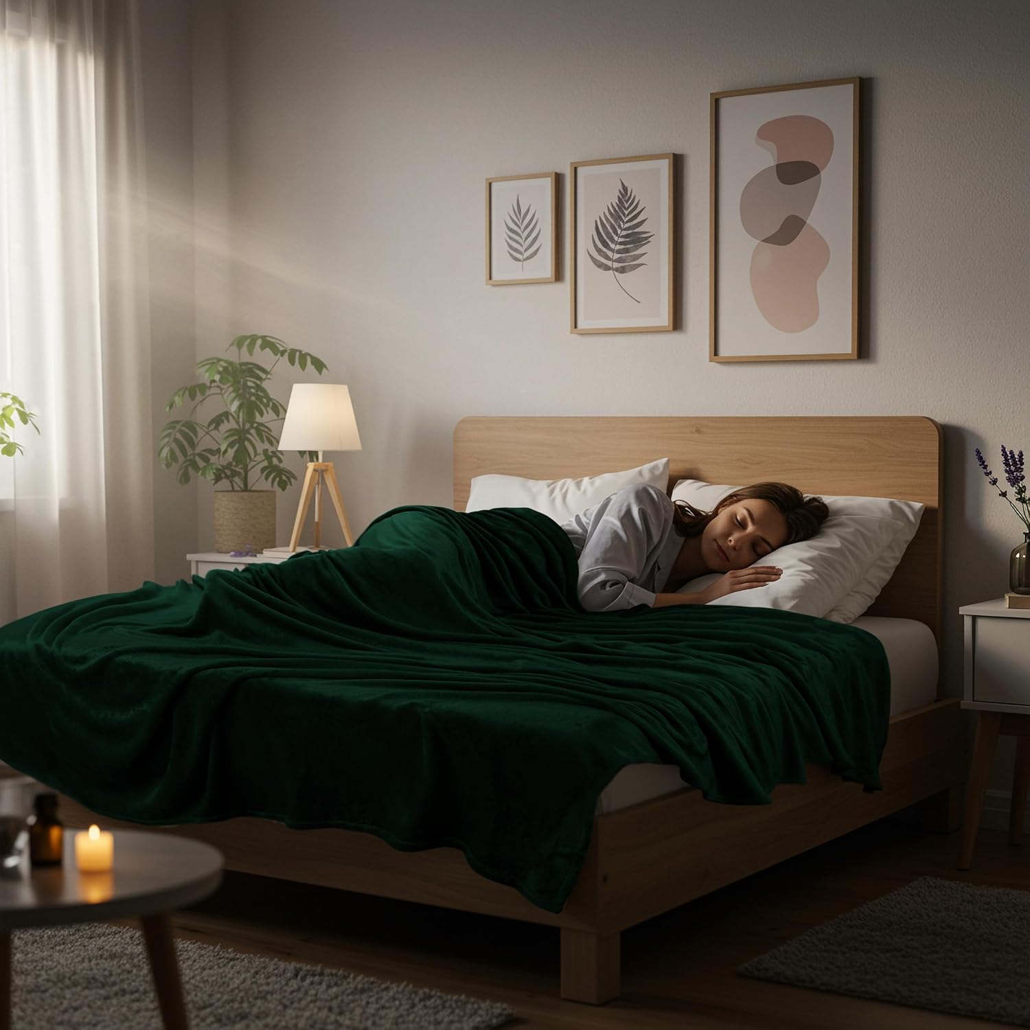 Utopia Bedding Fleece Blanket - Luxury Anti-Static Soft Microfiber Throw | Forest Green, 50x60 Inch