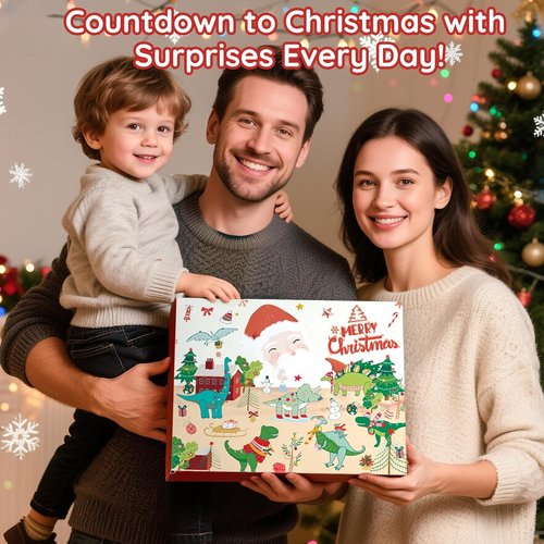 Advent Calendars 2025 - Kids Dinosaur Toys | 24-Day Countdown Gift for Boys & Girls Ages 3-6