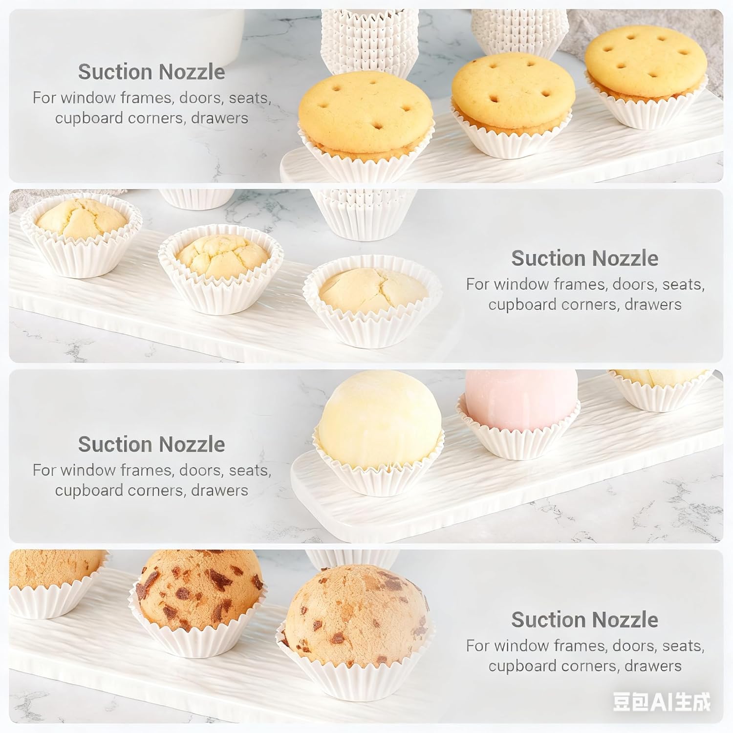 Skiennix White Cupcake Liners - 500 Count Mini Baking Cups | No Smell, Food Grade & Grease-Proof