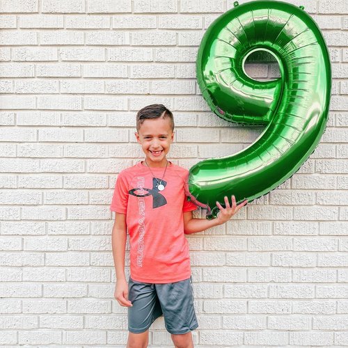 Green 9 Balloon - 40 Inch Giant Number Balloon for 9th Birthday Decorations | Perfect for Boys and Girls