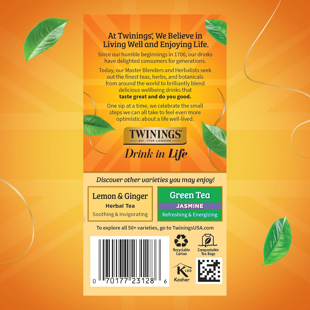 Twinings Herbal Tea - Camomile, Honey & Vanilla - Naturally Caffeine-Free, 20 Individually Wrapped Bags