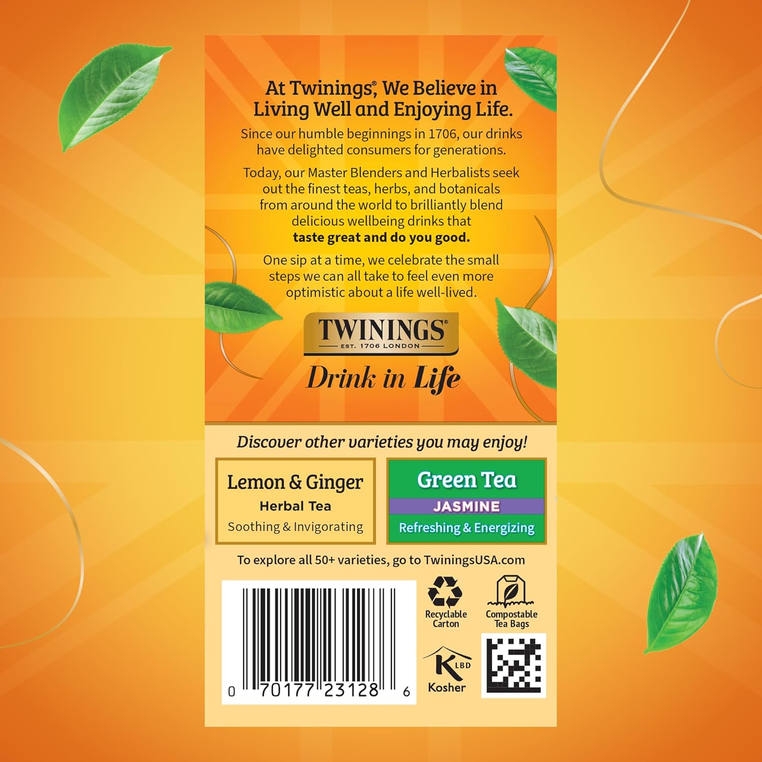 Twinings Herbal Tea - Camomile, Honey & Vanilla - Naturally Caffeine-Free, 20 Individually Wrapped Bags