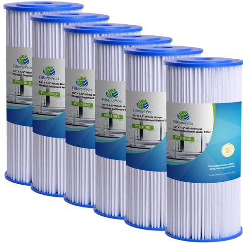 CFS – Pleated Water Filter Cartridges Compatible with FXHSC, R50-BBSA, R50-BB, WFHDC3001, W50PEHD, GXWH40L Models – Removes Bad Taste – Whole House Replacement Filter Cartridge (8 Pack)