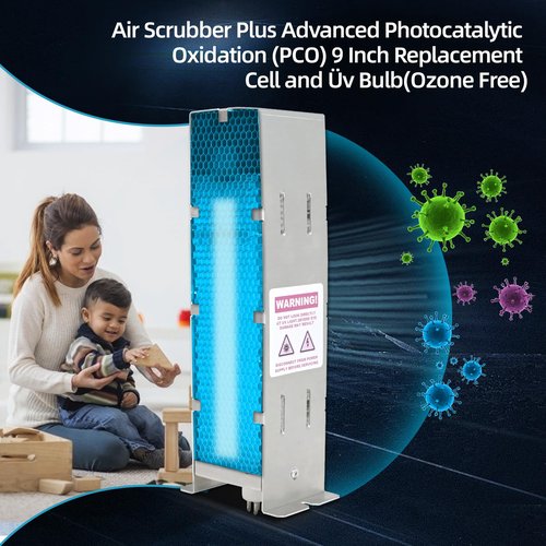 Lnytfee Air Scrubber Advanced Photocatalytic Oxidation (PCO) 9" Replacement Cell & ÜνBulb for Activetek InDuct 2000 for A1013A,A1013C,A1013P,A1013Q, A1013T,A1013U(Ozone Free)