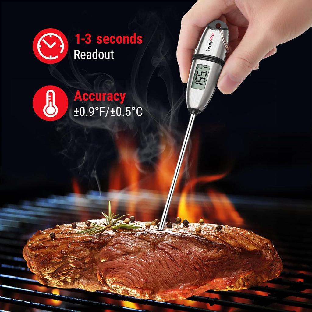 TempPro Digital Food Thermometer - Accurate Cooking & Baking Tool with Long Probe | 2 Pack