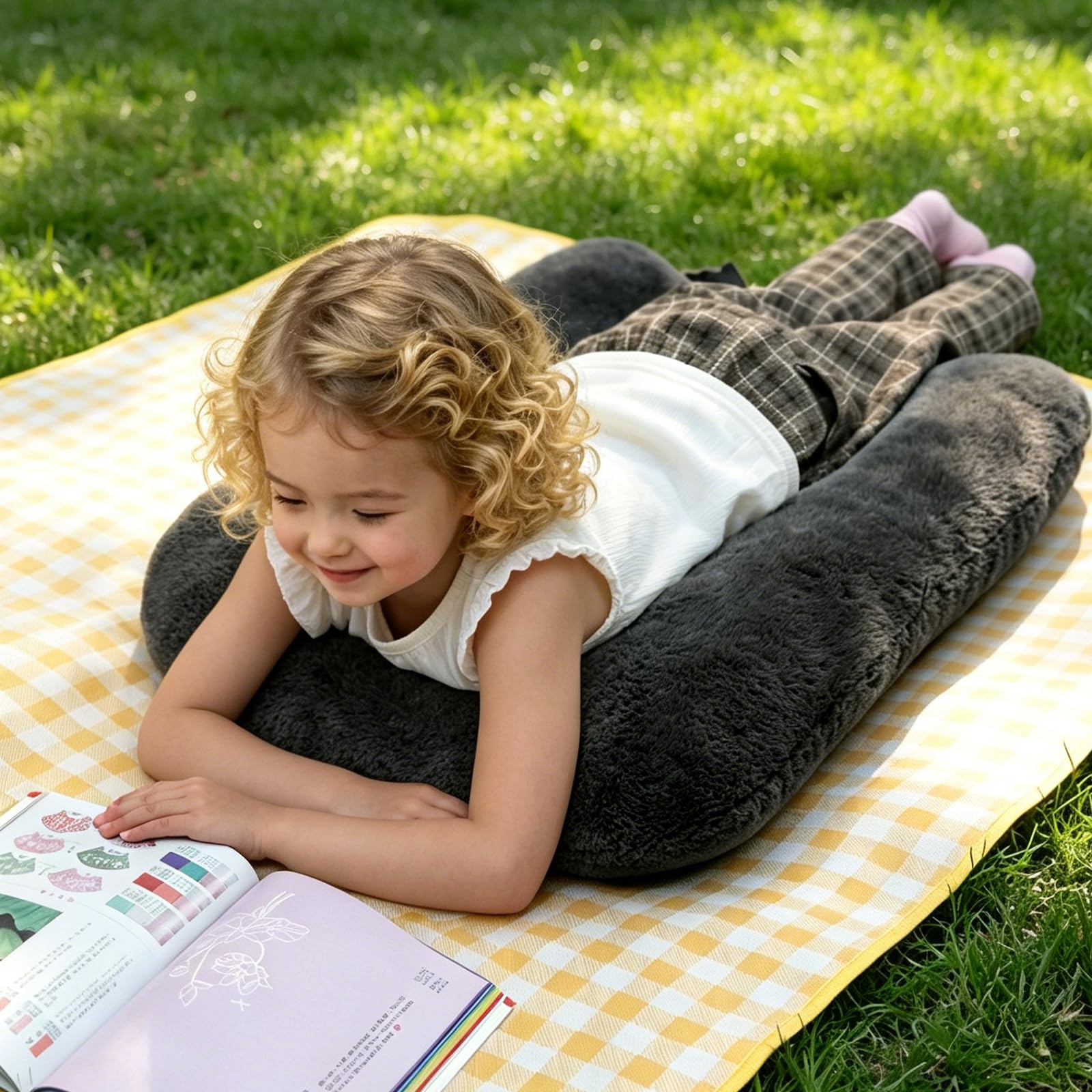 Atablyn Kids Neck Pillow for Travel Provides Double Support to The Head and Neck in Any Sleeping Position on Flights, Car, and at Home, Comfortable Airplane Travel Pillow