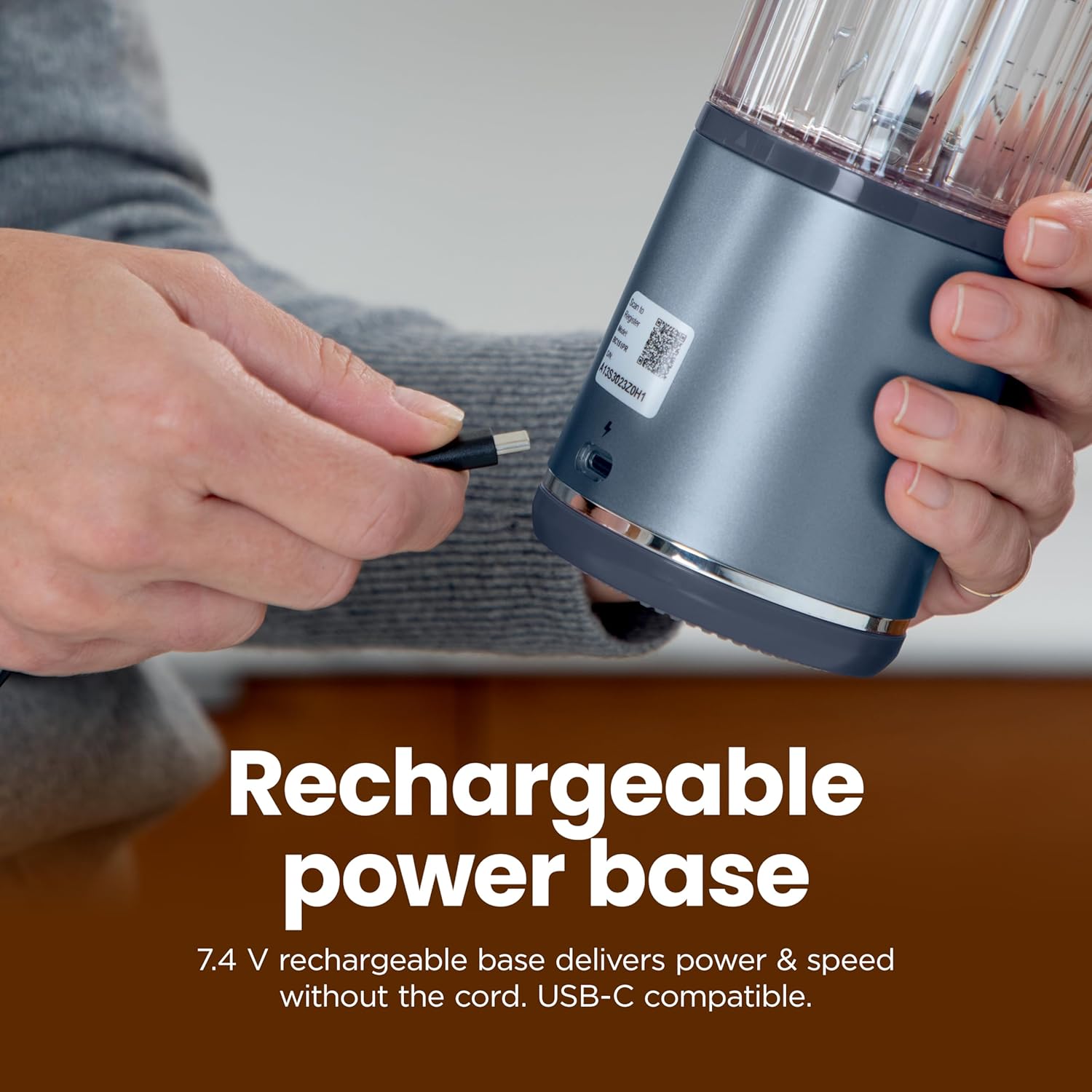 Ninja Blast Portable Blender - Cordless 18oz Personal Blender for Shakes & Smoothies | BPA-Free, Leakproof Lid, USB-C Rechargeable, Metallic Black