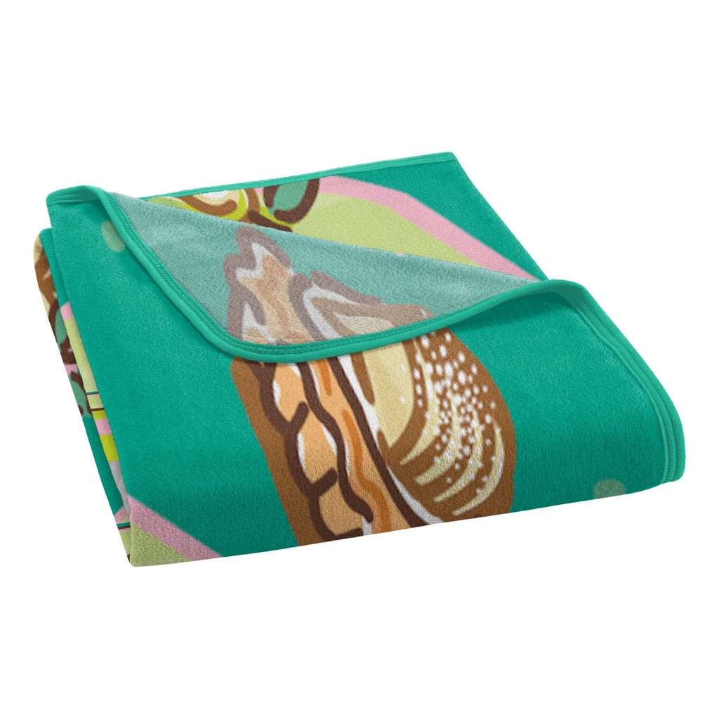 Northwest My Melody Micro Raschel Throw Blanket, 46" x 60", Pears Please