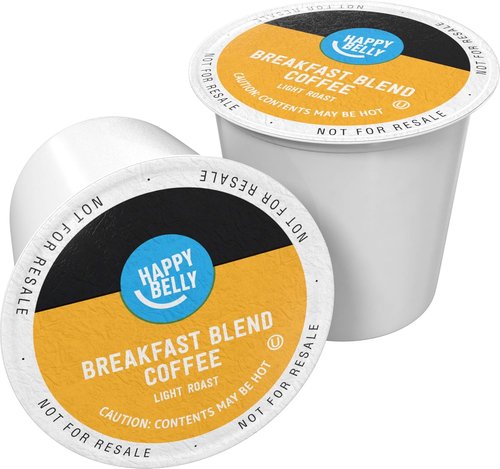 Happy Belly Light Roast Coffee Pods - Breakfast Blend for Keurig 2.0 | 100 Count