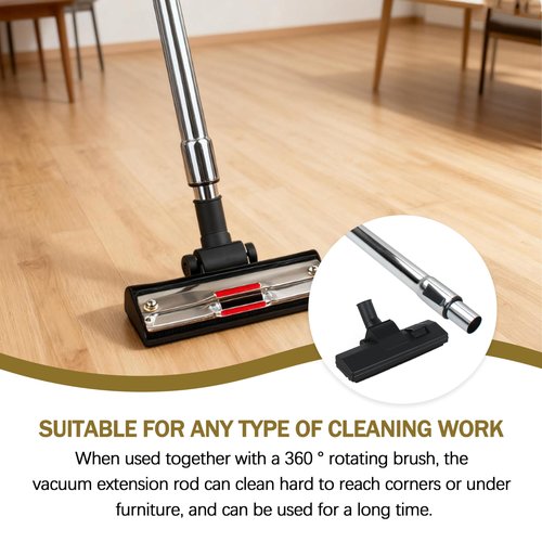 AOQIVIS 3670M Vacuum Extension Tube & with Universal Vacuum Cleaner Floor Brush Head for Eureka Vacuum | Accepting 1.25 inch Cleaner | Vacuum Attachments 31.7inch