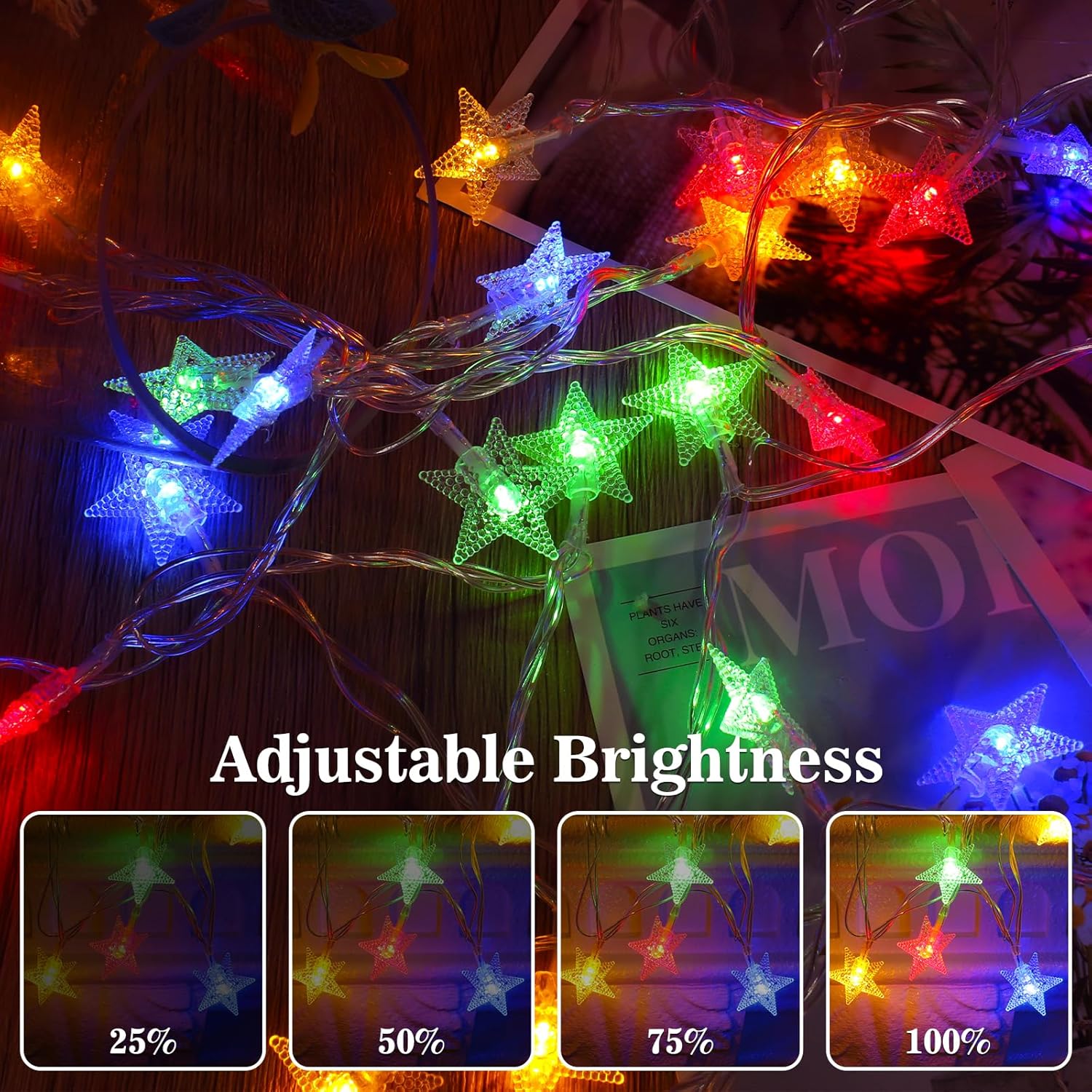 Star String Lights - 33ft 100 LED Waterproof Fairy Lights | 8 Modes for Indoor/Outdoor Decor