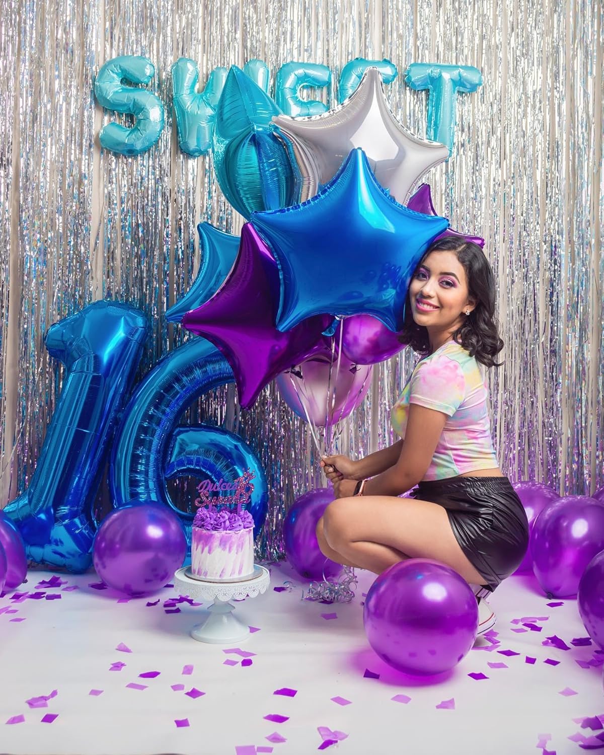 Number 17 Balloon by [Brand Name] - 40-Inch Navy Blue Birthday Decoration for 17th Party
