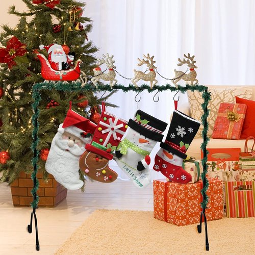 FORUP Christmas Stocking Holder Stand - Elk Design for Festive Decor | Durable & Stylish