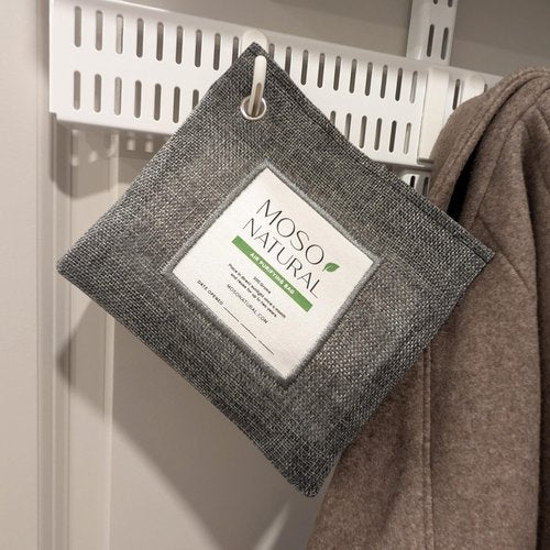 Moso Natural Air Purifying Bag 300g (10.58oz) Premium Bamboo Charcoal Odor Absorber for Home & Pet, Closet Odor Eliminator & Small Room Deodorizer, Charcoal Bags Last 2 Years, Unscented