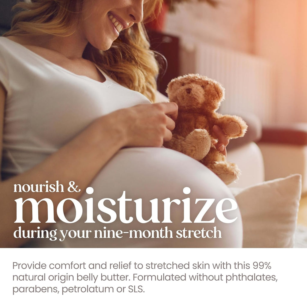 Burt's Bees Mama Belly Butter - Stretch Mark Cream for Pregnancy & Postnatal Care | 6.5 Oz Tub