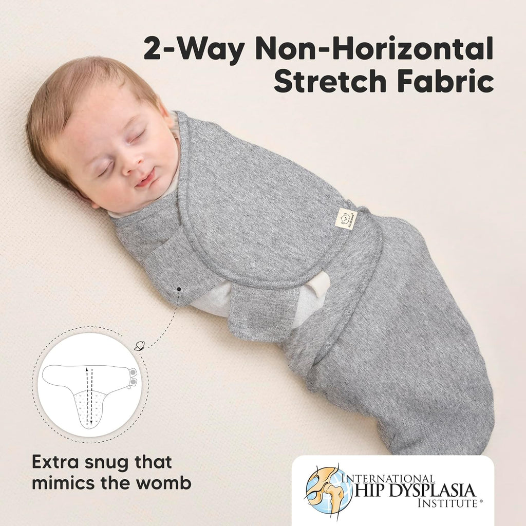 Skiennix Organic Baby Swaddle Sleep Sacks - Soft & Snug for Newborns 3-6 Months | 3-Pack (Cloud, L)