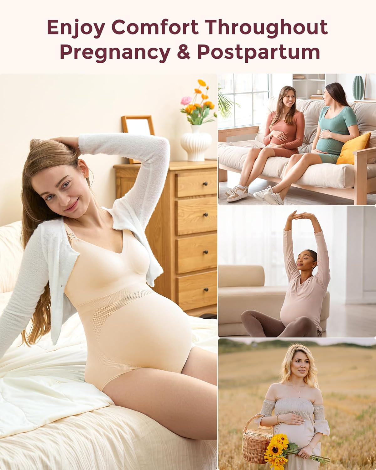 Momcozy Maternity Underwear - Soft Seamless High Waist Design for Comfort During Pregnancy | Over Bump Fit